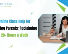 Online class help for working parents balancing study, work, and childcare at home